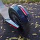 Red LED taillights improve your visibility at night, and flash whenever you apply the brakes.